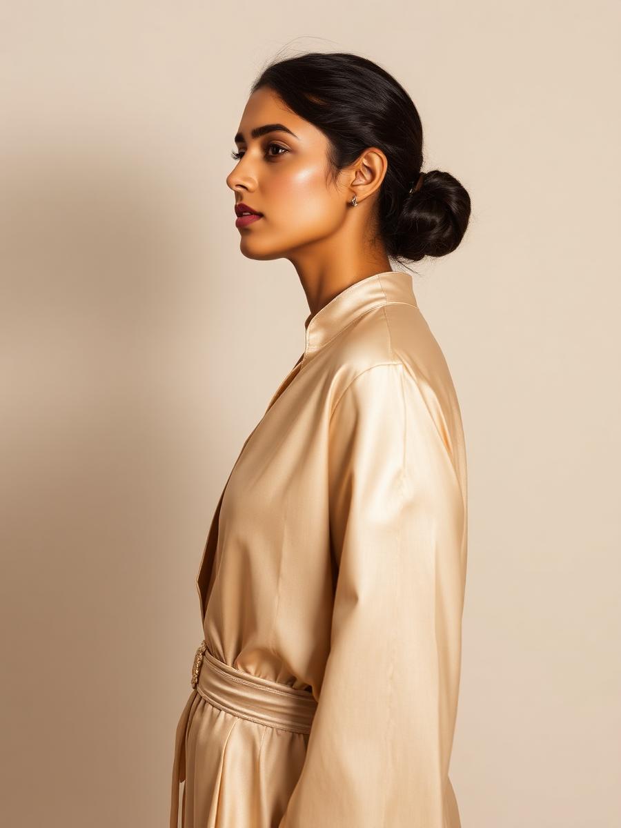 Champagne Silk Robe