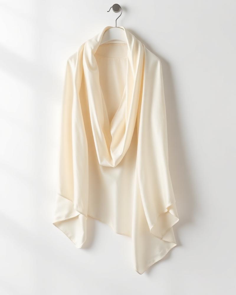 Silk Drape Top — Ivory
