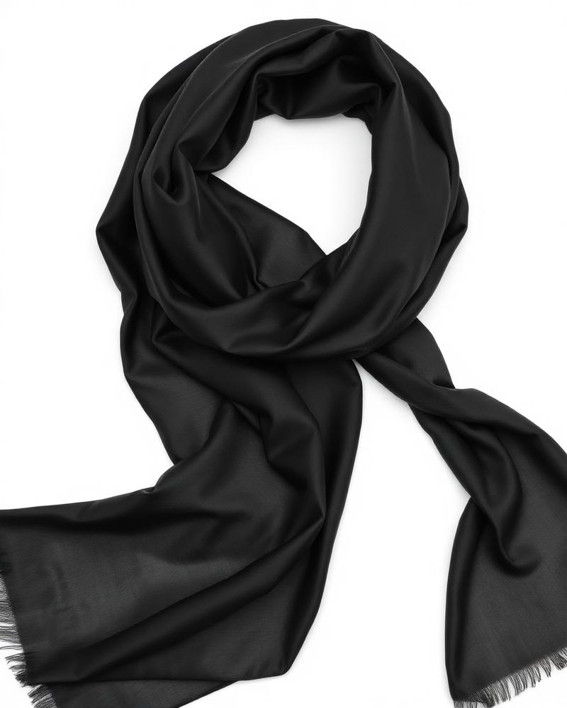 Silk Dupatta — Noir
